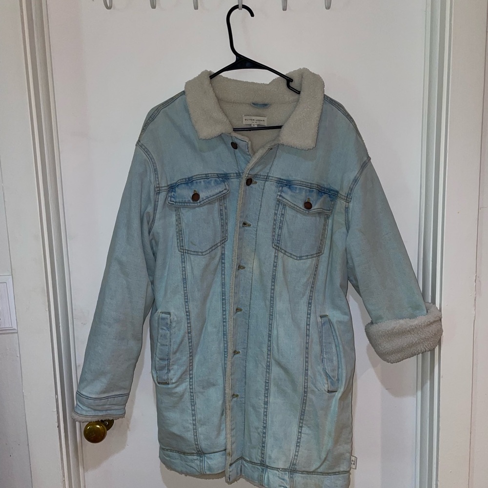 Men's Denim Sherpa-Lined Jacket